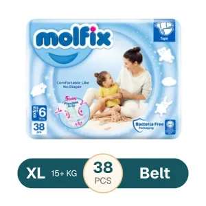 Molfix Jumbo Extra Large Belt 15+ Kg 38 Pcs (Made in Turkey)